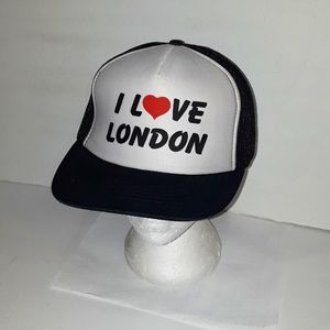 NEW VINTAGE I LOVE LONDON MESH SNAPBACK HAT